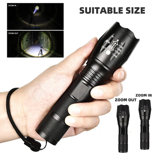 Outdoor handheld Flashlight Small Strong Light Portable Outdoor Rechargeable Super Bright Work Light Multifunctional Flashlight