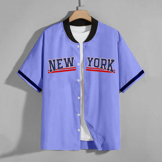 Fashion Shirts For Men 2023 New Summer Shirts Blouses For Men Loose Baseball Collar Button Front Shirt Casual Shirt Jacket 패션